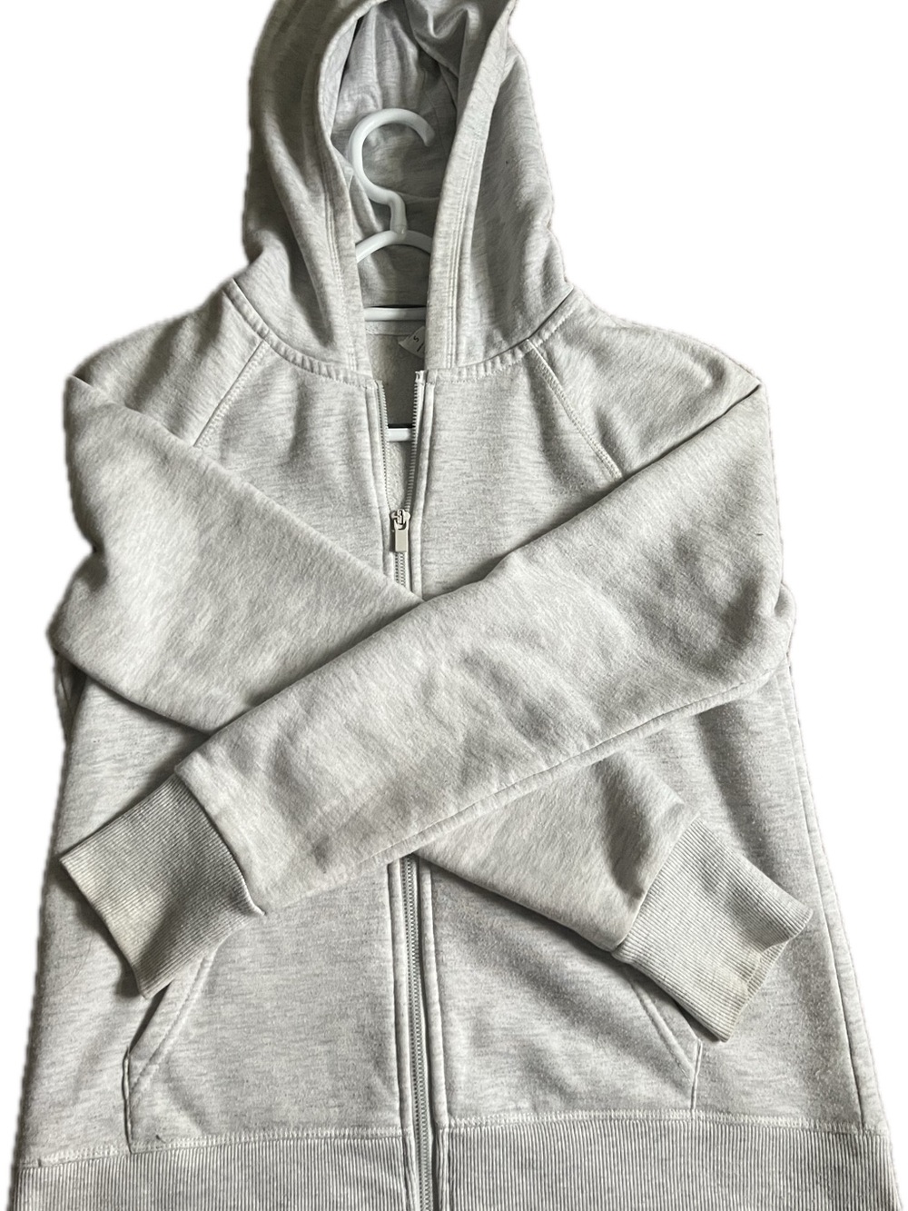 Lux Fleece Avery Jacket Light Gray Full-Zip Hoodie